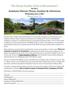 HGCM June 3 2026 Garden Trip