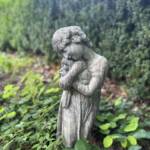 Girl and Lamb Statue Girl and Lamb Statue